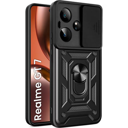 Coque pour Realme GT 7, Techsuit, CamShield, Noire