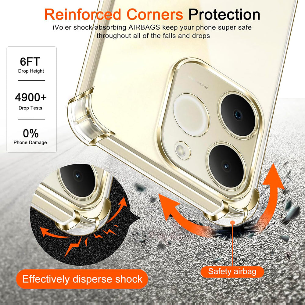 Case for Realme Note 70T, Techsuit, Shockproof Clear, Transparent