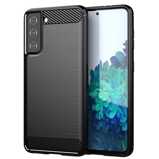 Coque pour Samsung Galaxy S21+ 5G G996, OEM, Carbone, Noire