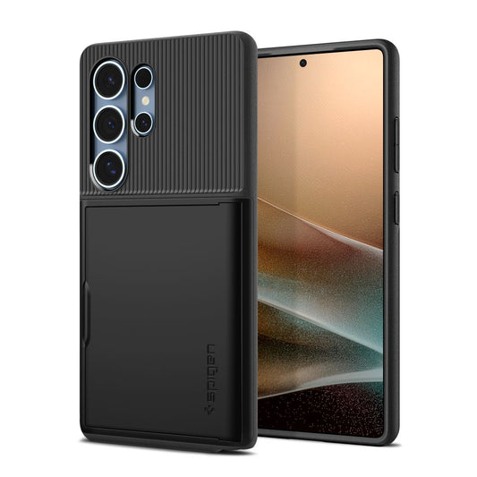 Étui pour Samsung Galaxy S25 Ultra S938, Spigen, Slim Armor CS, Noir ACS08967