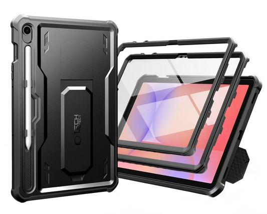 Coque pour Samsung Galaxy Tab S10 Lite / Tab S10 FE / Tab S9, Tech-Protect, Kevlar Pro, Noire