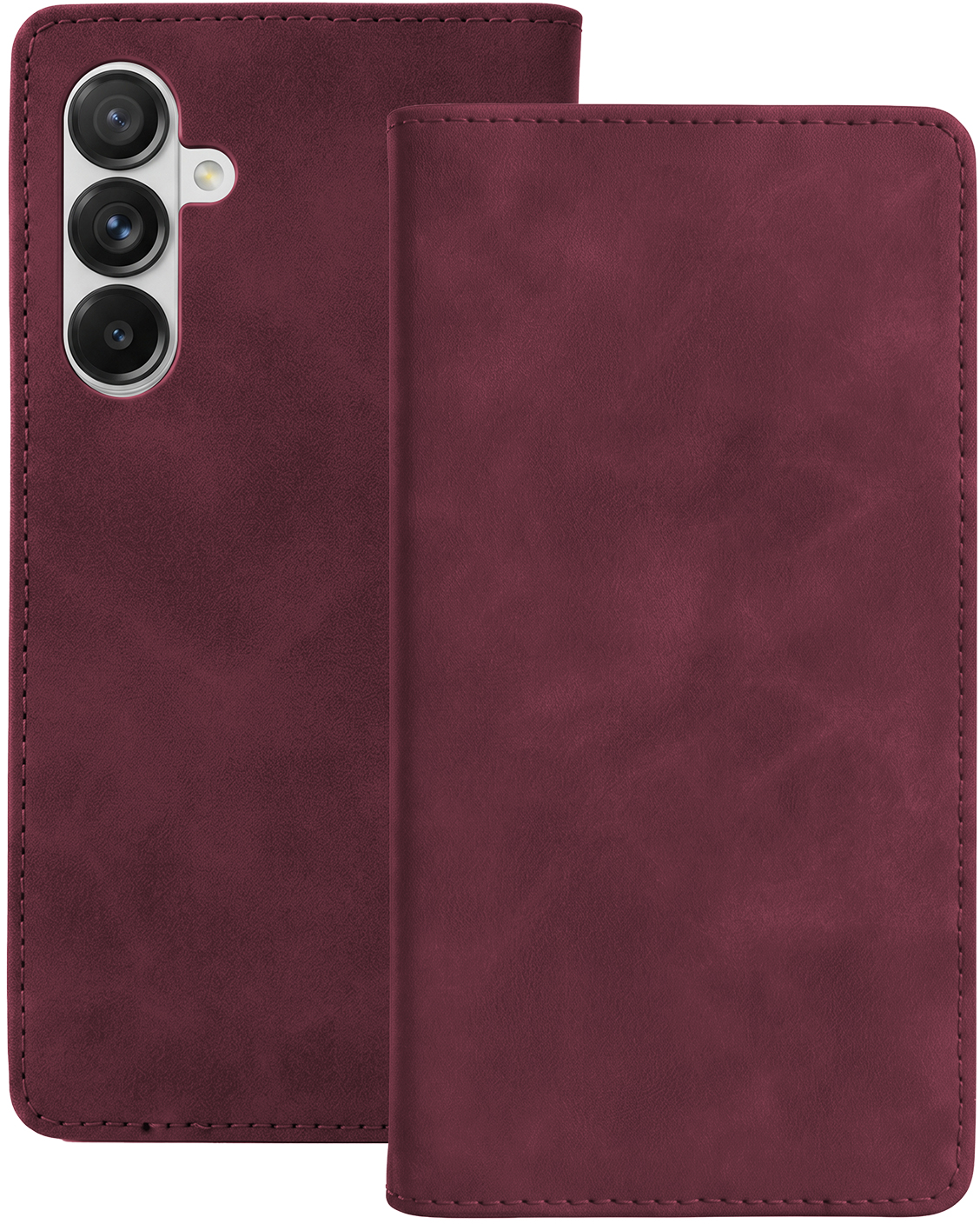 Étui pour Samsung Galaxy A18 5G A186 / A17 4G A175 / A17 5G A176 / A26 A266, OEM, Smart Suede, bordeaux