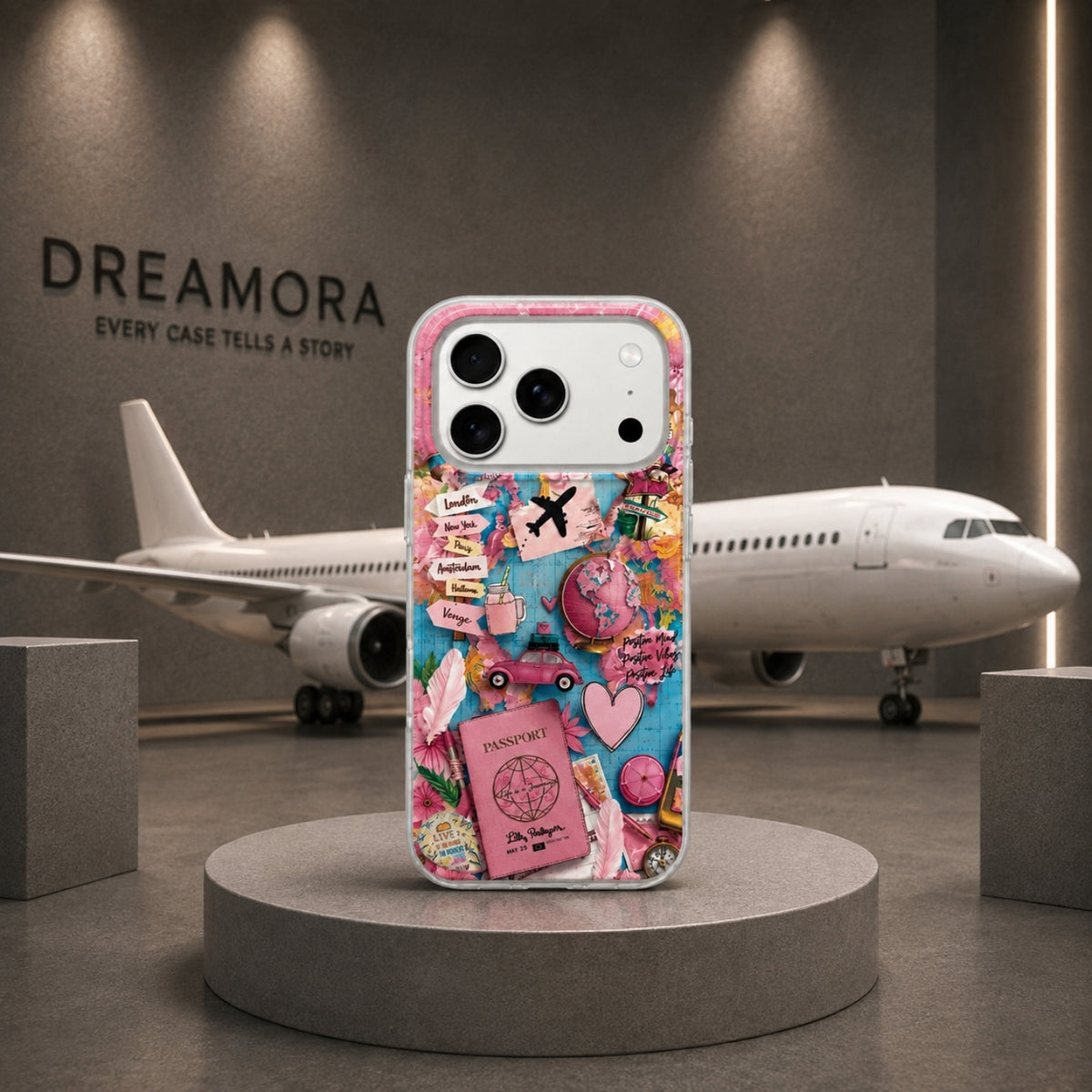 Coque pour Samsung Galaxy A07 5G A076 / A07 4G A075, Perfect Case, Dreamora Pink Flight, Multicolore