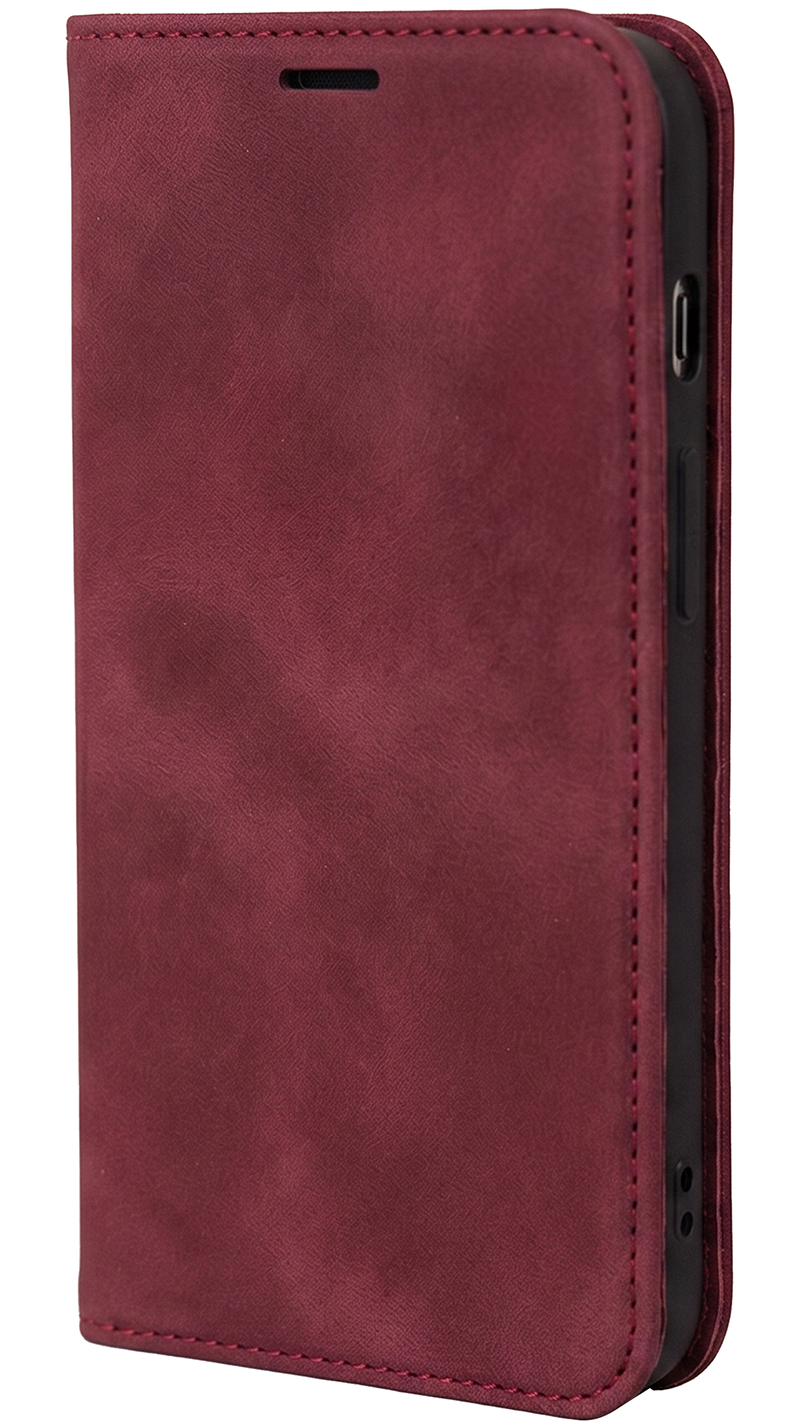 Étui pour Samsung Galaxy A18 5G A186 / A17 4G A175 / A17 5G A176 / A26 A266, OEM, Smart Suede, bordeaux