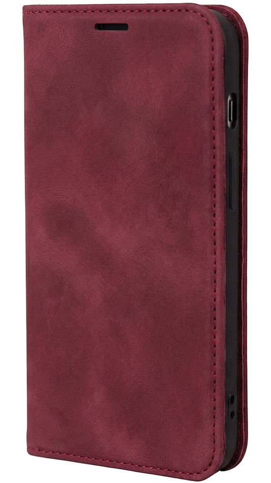 Étui pour Samsung Galaxy A18 5G A186 / A17 4G A175 / A17 5G A176 / A26 A266, OEM, Smart Suede, bordeaux