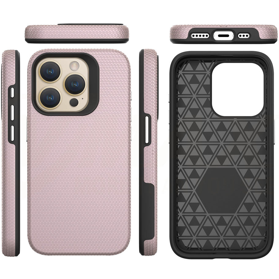 Coque pour Samsung Galaxy A15 5G A156 / A15 A155, Vmax, Triangle, Rose Doré