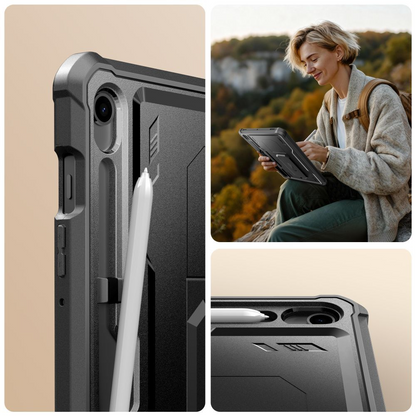 Coque pour Samsung Galaxy Tab S10 Lite / Tab S10 FE / Tab S9, Tech-Protect, Kevlar Pro, Noire