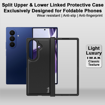 Coque pour Samsung Galaxy Z Fold8 Ultra F976, Imak, Carbone, Noire