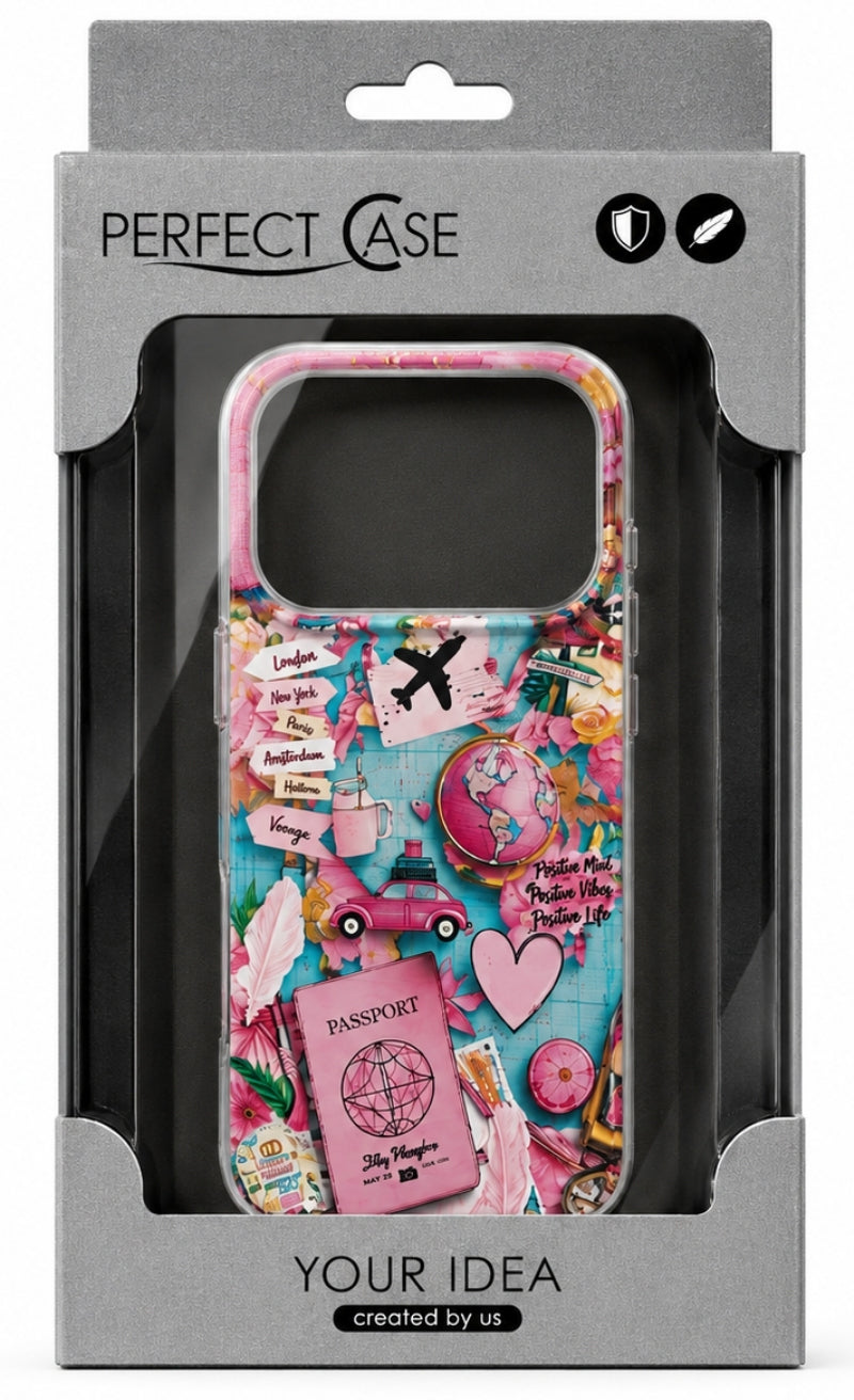 Coque pour Samsung Galaxy A07 5G A076 / A07 4G A075, Perfect Case, Dreamora Pink Flight, Multicolore
