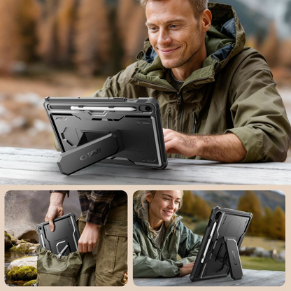 Coque pour Samsung Galaxy Tab S10 Lite / Tab S10 FE / Tab S9, Tech-Protect, Kevlar Pro, Noire