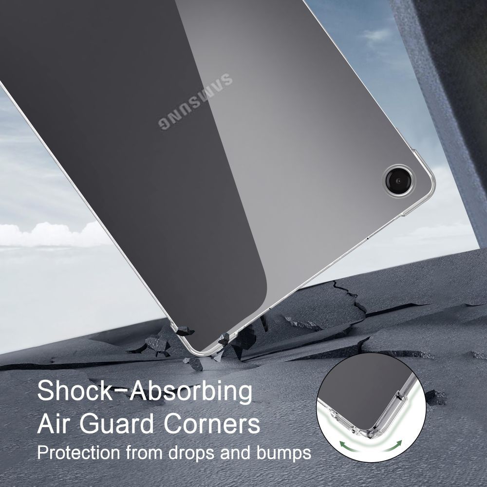 Étui pour Samsung Galaxy Tab A11 / Tab A9, Tech-Protect, Flexair, Transparent