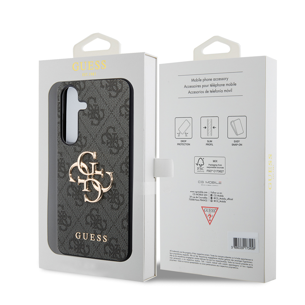 Coque pour Samsung Galaxy S24+ S926, Guess, 4G Big Logo, Noire, Reconditionnée