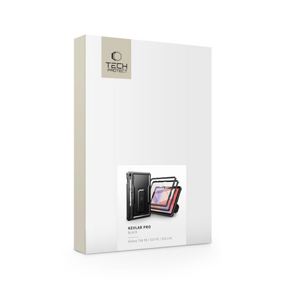 Coque pour Samsung Galaxy Tab S10 Lite / Tab S10 FE / Tab S9, Tech-Protect, Kevlar Pro, Noire