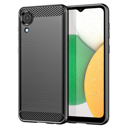 Coque pour Samsung Galaxy A03 Core A032, Techsuit, Carbone, Noire