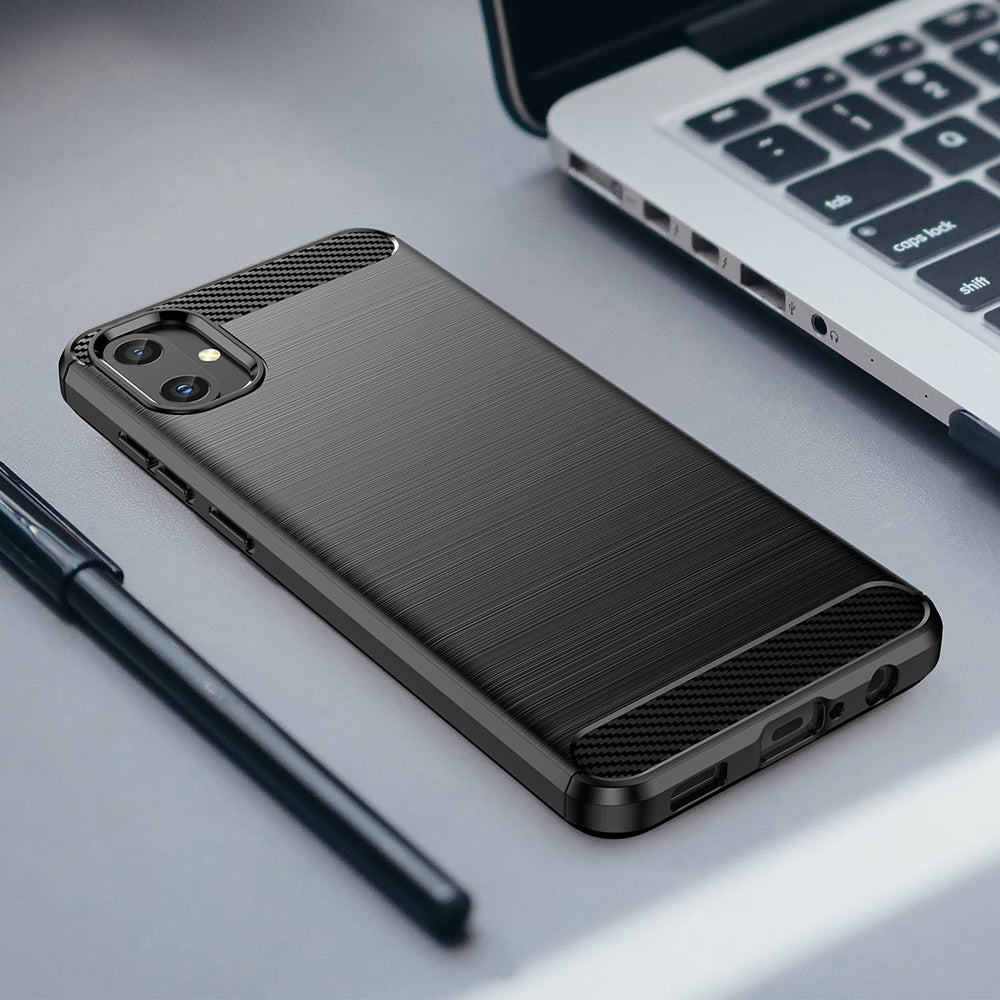 Case for Samsung Galaxy A05 A055, Techsuit, Carbon, Black