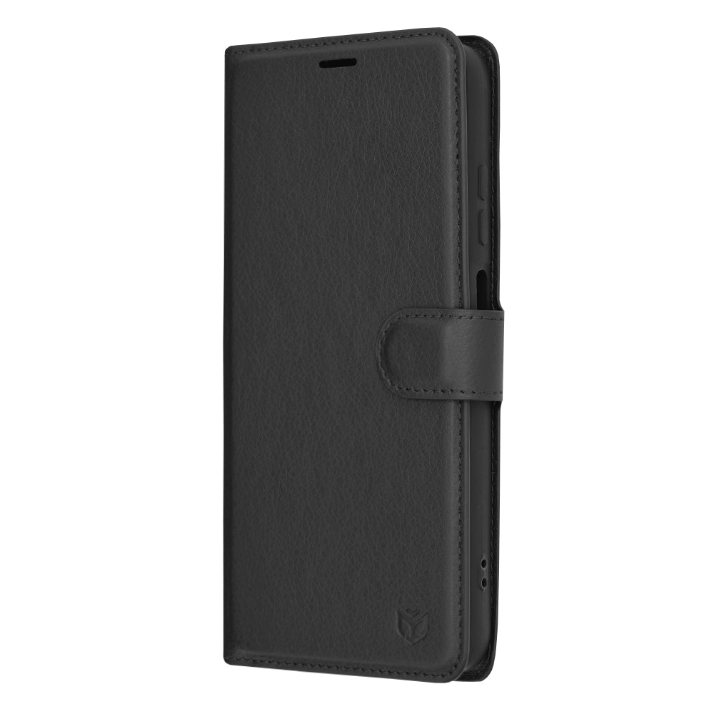 Coque pour Samsung Galaxy A05s A057, Techsuit, Leather Folio, Noire