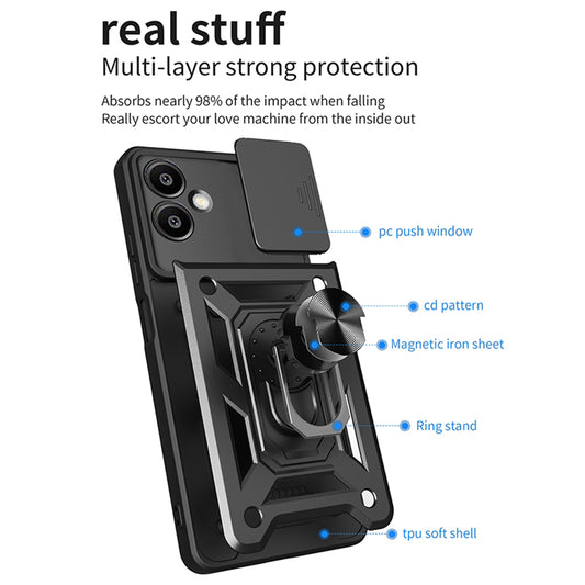 Coque pour Samsung Galaxy A06 A065, Techsuit, CamShield, Bleue