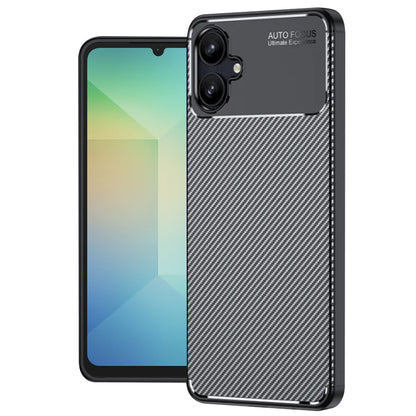 Coque pour Samsung Galaxy A06 A065, Techsuit, Fibre de carbone, Noire
