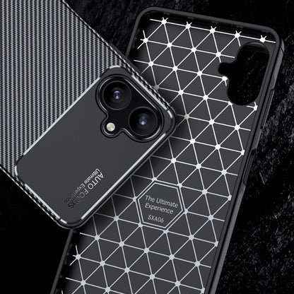 Coque pour Samsung Galaxy A06 A065, Techsuit, Fibre de carbone, Noire