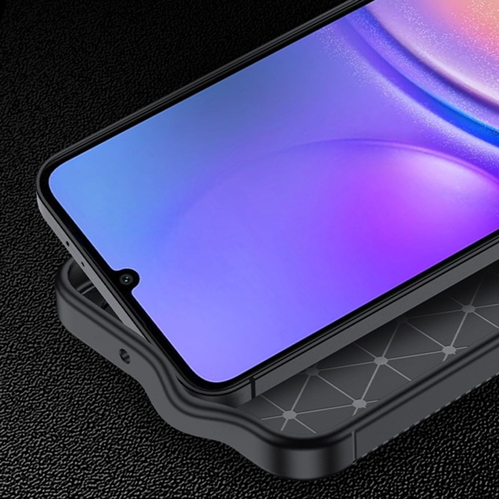 Coque pour Samsung Galaxy A06 A065, Techsuit, Fibre de carbone, Noire