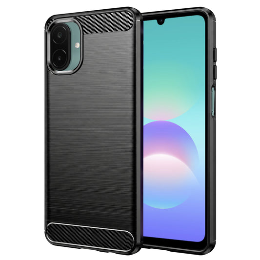 Coque pour Samsung Galaxy A08 4G A085 / A07 5G A076, Techsuit, Carbone, Noire
