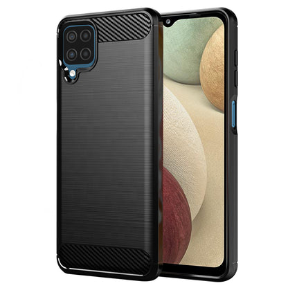 Coque pour Samsung Galaxy A12 Nacho A127 / A12 A125, Techsuit, Carbone, Noire