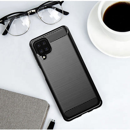 Coque pour Samsung Galaxy A12 Nacho A127 / A12 A125, Techsuit, Carbone, Noire