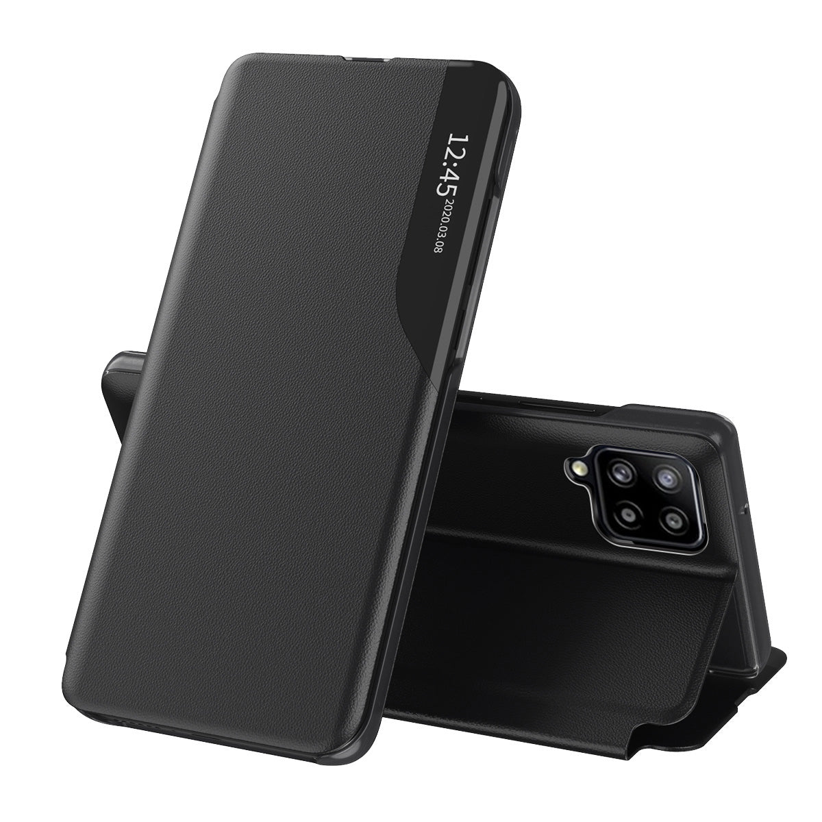 Coque pour Samsung Galaxy A12 Nacho A127 / A12 A125, Techsuit, eFold, Noire