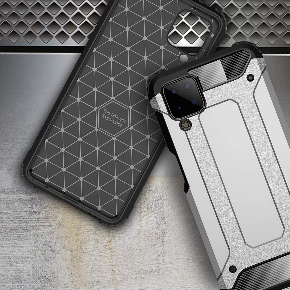 Coque pour Samsung Galaxy A12 Nacho A127 / A12 A125, Techsuit, Hybrid Armor, Noire