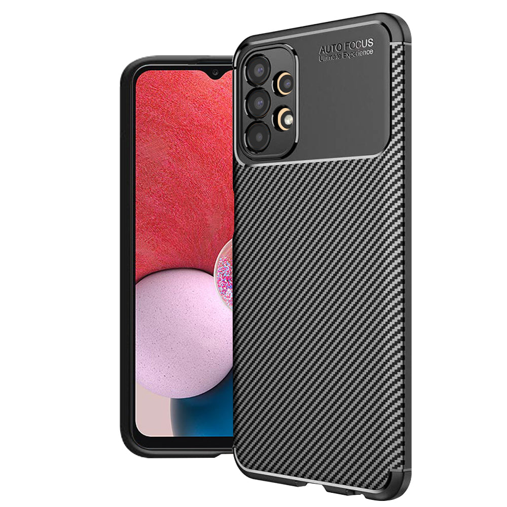 Case for Samsung Galaxy A13 A135, Techsuit, CarbonFiber, Black