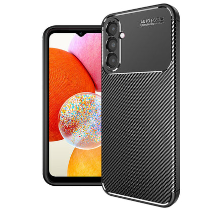 Coque pour Samsung Galaxy A14 A145 / A14 5G A146, Techsuit, Fibre de carbone, Noire
