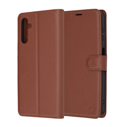 Coque pour Samsung Galaxy A14 A145 / A14 5G A146, Techsuit, Folio en cuir, Marron