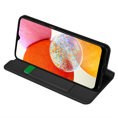 Coque pour Samsung Galaxy A14 A145 / A14 5G A146, Techsuit, Magskin Book, Noire