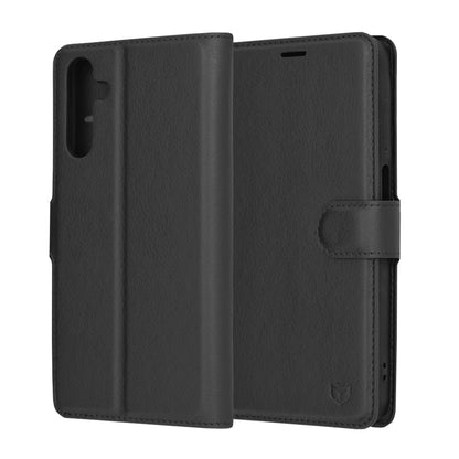 Coque pour Samsung Galaxy A15 5G A156 / A15 A155, Techsuit, Folio en cuir, Noire