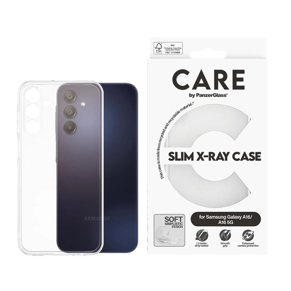 Case for Samsung Galaxy A16 4G A165, PanzerGlass, Fashionable Care, Transparent
