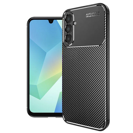 Coque pour Samsung Galaxy A16 5G A166 / A16 4G A165, Techsuit, Fibre de carbone, Noire