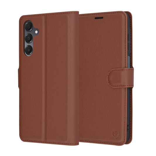 Coque pour Samsung Galaxy A16 5G A166 / A16 4G A165, Techsuit, Folio en cuir, Marron