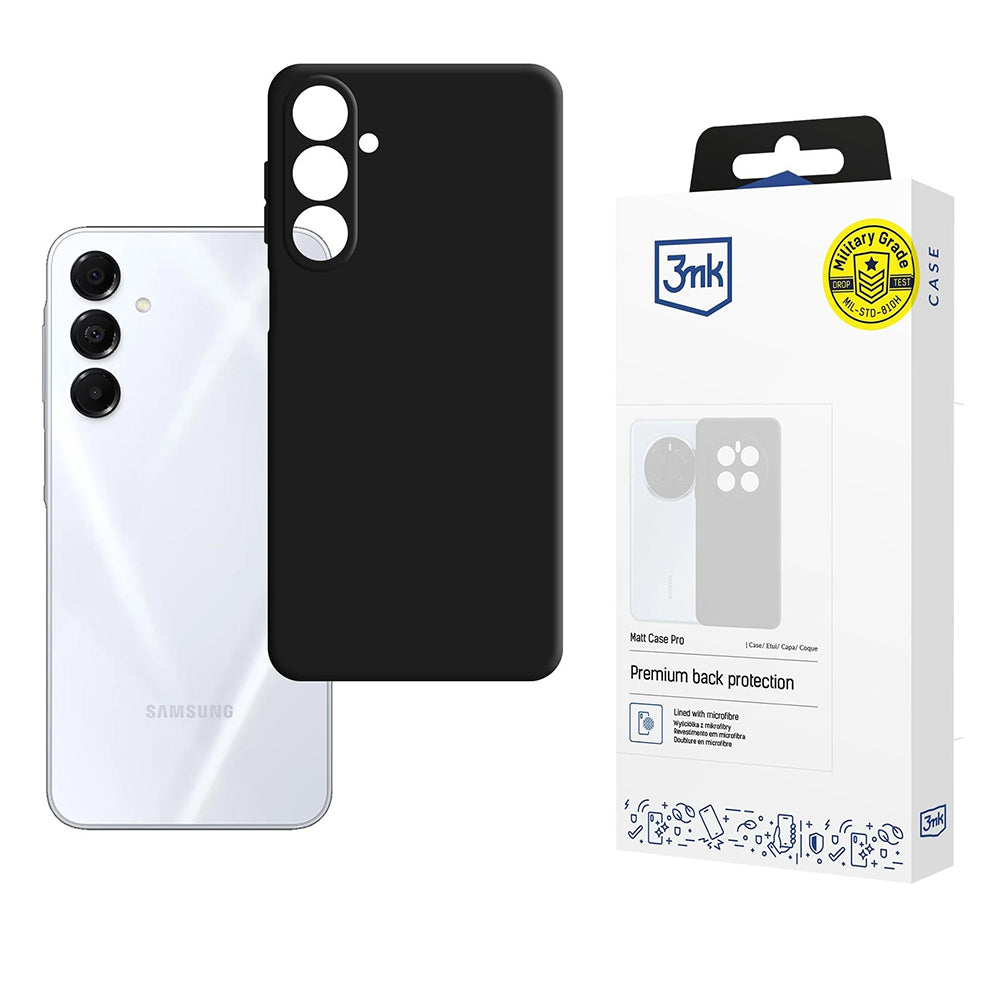 Coque pour Samsung Galaxy A17 4G / A17 5G, 3MK, Pro, Noir Mat