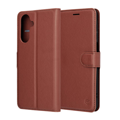 Coque pour Samsung Galaxy A17 4G / A17 5G, Techsuit, Leather Folio, Marron