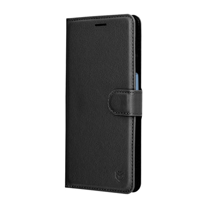 Coque pour Samsung Galaxy A17 4G / A17 5G, Techsuit, Leather Folio, Noire