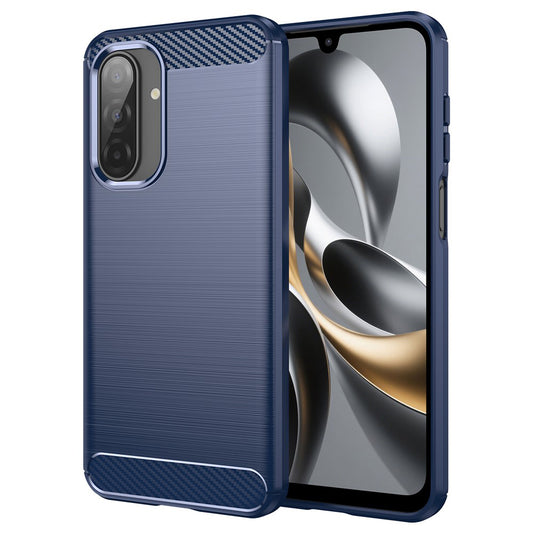 Coque pour Samsung Galaxy A17 5G, Techsuit, Carbone, Bleue