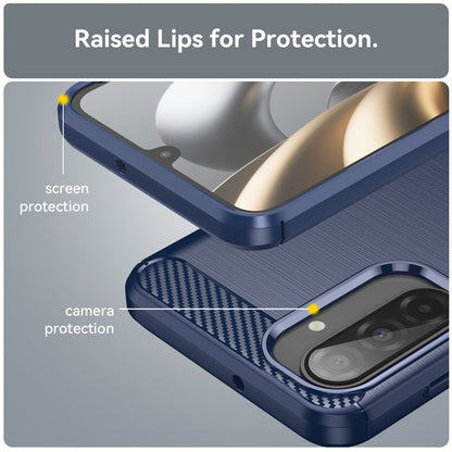 Coque pour Samsung Galaxy A17 5G, Techsuit, Carbone, Bleue