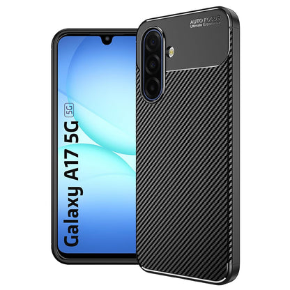 Coque pour Samsung Galaxy A17 5G, Techsuit, Fibre de carbone, Noire