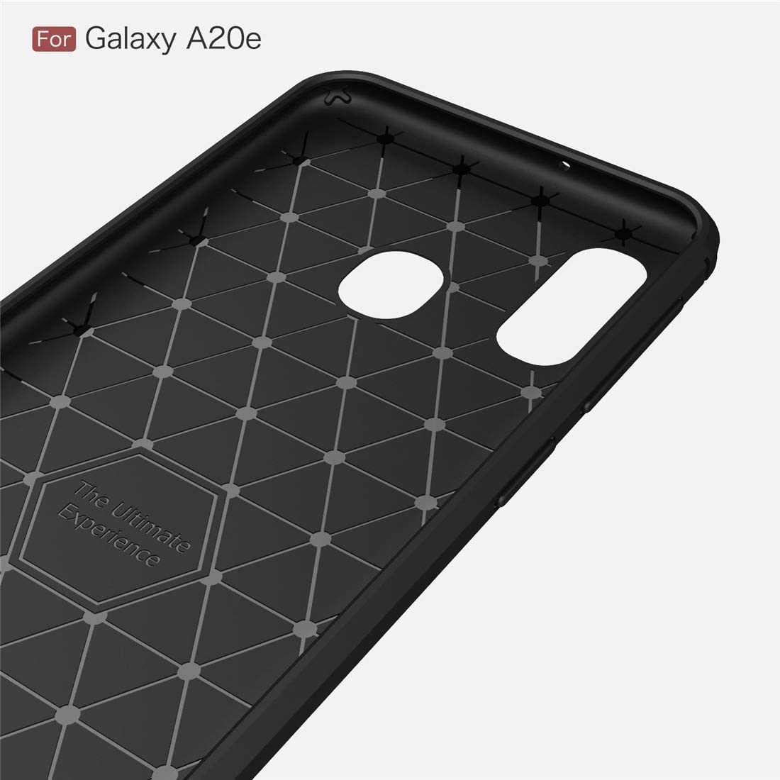 Coque pour Samsung Galaxy A20e A202, Techsuit, Carbone, Noire