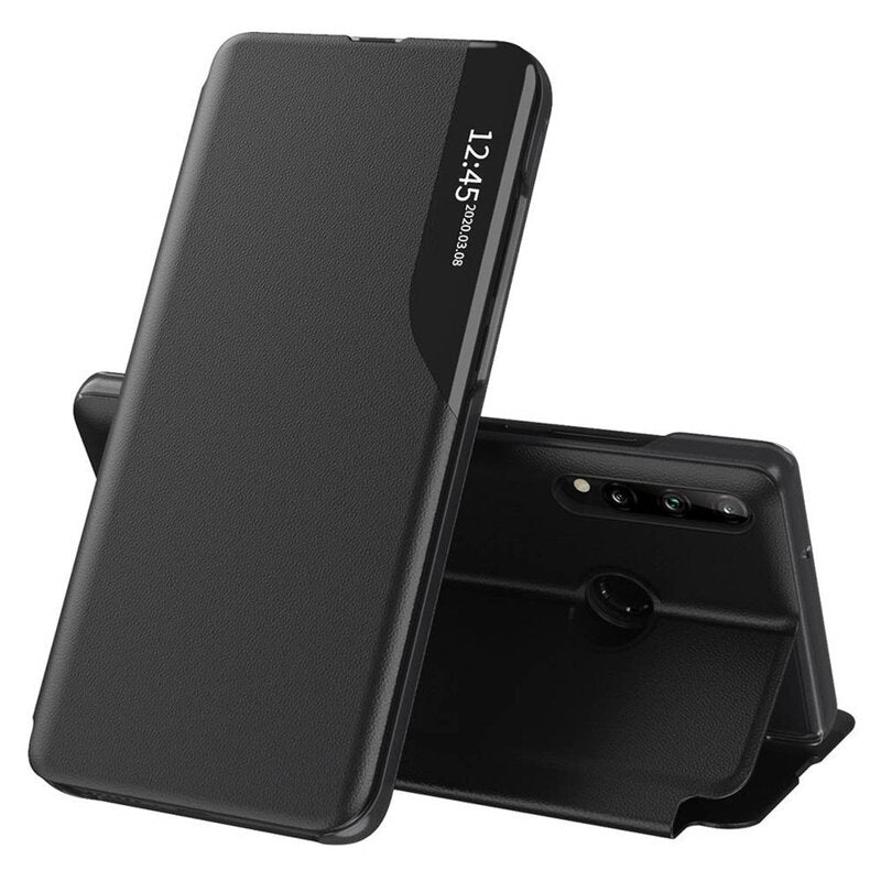 Coque pour Samsung Galaxy A20s A207, Techsuit, eFold, Noire