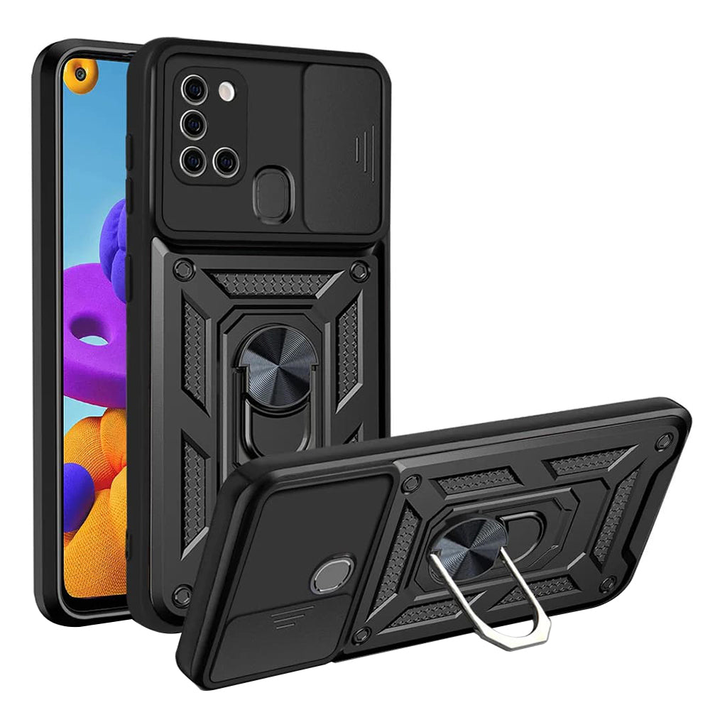 Coque pour Samsung Galaxy A21s A217, Techsuit, CamShield, Noire