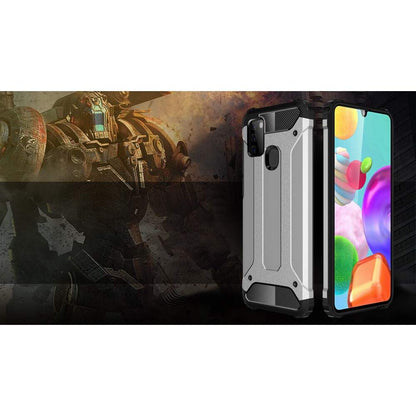 Coque pour Samsung Galaxy A21s A217, Techsuit, Hybrid Armor, Noire