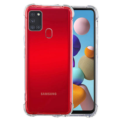 Coque pour Samsung Galaxy A21s A217, Techsuit, Antichoc Claire, Transparente