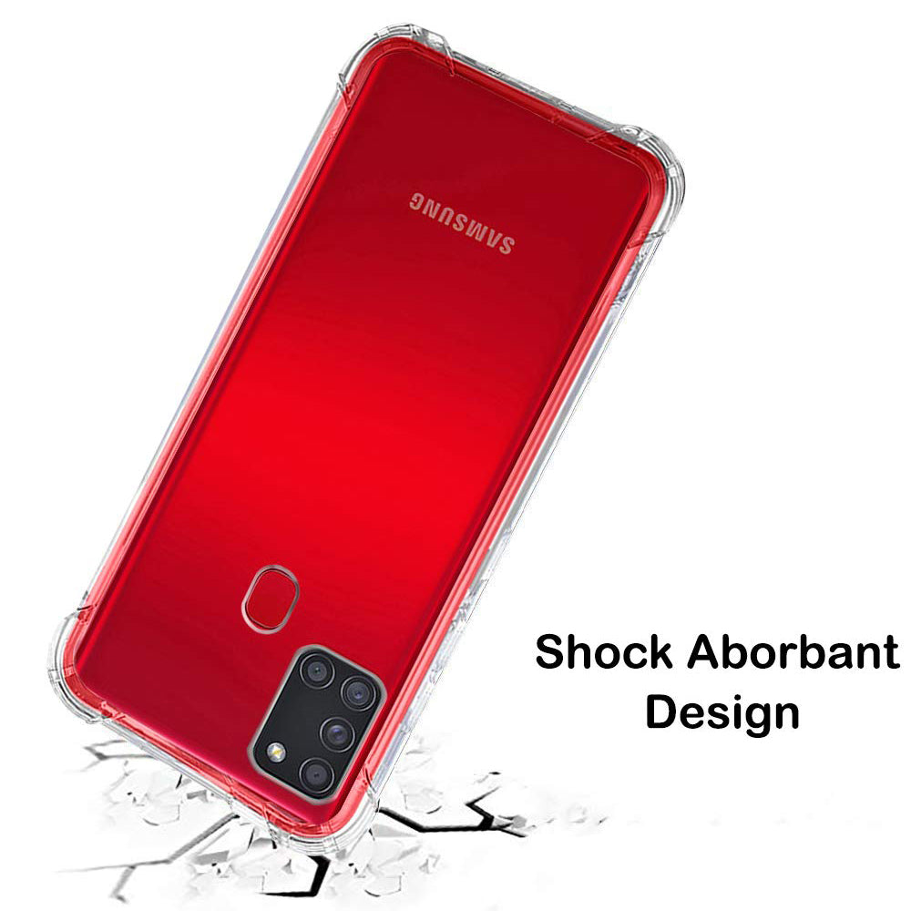 Coque pour Samsung Galaxy A21s A217, Techsuit, Antichoc Claire, Transparente