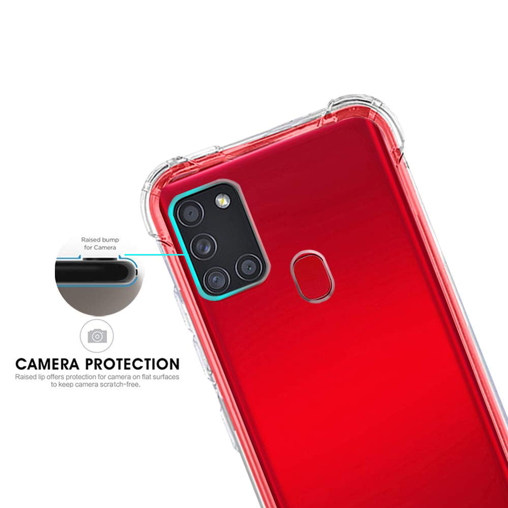 Coque pour Samsung Galaxy A21s A217, Techsuit, Antichoc Claire, Transparente
